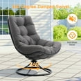 thumbnail image 4 of Dovov Swivel Accent Chair, 360° Upholstered Swivel Chair Modern Lounge Chair Comfy Reading Chair with Soft Cushion and Metal Frame, Gray, 4 of 11
