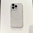 thumbnail image 2 of Magnetic Case Compatible with iPhone 16 Pro Max, Compatible with MagSafe Wireless Charging, Transparent Anti-Scratch Back Shockproof Protective Slim Thin Rugged Phone Case Cover,White, 2 of 8
