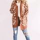 thumbnail image 5 of Qarigey Cárdigan de punto para mujer con bolsillos estampado de puntos Otoño Invierno cálido abrigo Casual moda ropa informal suéter tamaño Prendas para la parte del cuerpo Café Qarigey AP012980-01, 5 of 6