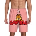 thumbnail image 1 of Custom Print Men Manga Garfields Cartoon Anime Cat Pattern Pajama Bottoms Sleepwear Pjs Sleep Shorts with Pockets, 1 of 7
