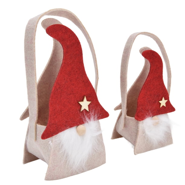 Canasta De Regalo De Navidad, Canasta De Dulces De Navidad Material Premium Papá Noel Decoración Ideal Para Hotel Para El Hogar Para Centro Comercial ANGGREK Christmas Candy Storage Basket