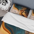 thumbnail image 4 of Designart "Fluid Abstractions Yellow and Green I" Abstract Liquid Ink Bedding Covert Set - Modern Yellow Abstract Bed Set With 1 Sham, 4 of 6
