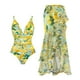 thumbnail image 1 of Traje de baño de una pieza retro para mujer, traje de baño con falda de vacaciones, diseño de vanguardia, 1 of 4