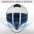 thumbnail image 4 of ILM Full Face Motorcycle Street Bike Helmet with Enlarged Air Vents, Free Replacement Visor for Men Women DOT (White, Medium), 4 of 6