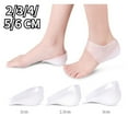 thumbnail image 5 of Portable Plantar Fasciitis 2-6cm Insoles Silicone Elastic Heel Cushion Height Increased Insole Invisible Gel Heel Pads 3.5CM, 5 of 7