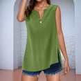 thumbnail image 3 of Women's Solid Color Linen Vest Casual And Stylish Tank Top, 3 of 5