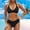 Black, variant on Two Piece Bikini Sets for Women Bathing Suits Wrap Halter Swimsuits High Waisted Bottom Swimwear Tummy Control Elegant Summer Beach Vacation Honeymoon Resort Outfits White XXL