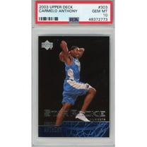 Graded 2003-04 Upper Deck UD Carmelo Anthony #303 Rookie RC Basketball Card PSA 10 Gem Mint