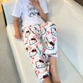 thumbnail image 5 of Sanrio Hello Kitty pijamas negro Anime franela mujeres cálido lana blanco dibujos animados Casual casa pantalones otoño moda pantalones regalos, 5 of 5