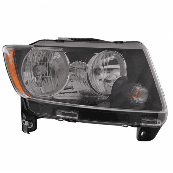 CarLights360: For 2013-2017 Jeep Compass Headlight Assembly Passenger Side w/ Bulbs Black Housing DOT Certified For CH2503246