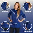 thumbnail image 4 of Women's Warm Up Medical Scrub Jacket (Dark Royal, 3X-Large), 4 of 7