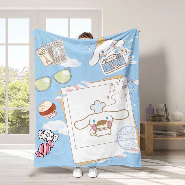 3D Printing, Cartoon Soft Double Flannel Blanket, Super Soft Blanket, Suitable For Living Room, Sofa