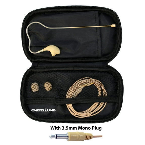 Enersound MIC-400MP Professional Miniature Earset / Headset Microphone for Wireless Systems with 3.5 Mono Connector