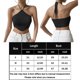 thumbnail image 3 of Camiseta Sin Mangas Con Cuello Halter Dobladillo curvo Cami Top Navel Exposed Women Y2k Style Traje de calle (Negro L) Cgtredaw Para estrenar, 3 of 6