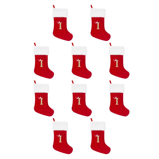 Matsuzay Medias de Navidad de tejido de precisión: duraderas y de moda para la temporada festiva Precision Large Red I Rojo grande I 10Conjunto