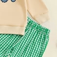 thumbnail image 5 of Futezty Toddler Boys Girls Clothes Fall Winter Outfit Sets, Baby Boy Girl Long Sleeve Round Neck Embroidery Elastic Waist 3M 6M 12M 18M 24M 2T 3T 3PCS Everyday, 5 of 6
