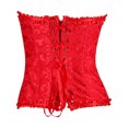 thumbnail image 4 of SCSAlgin Shapewear Sets for Women Corset Top Bustier LingerieZipper Front Flower Sexy Burlesque Vintage, 4 of 5