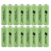 (16-Pack)Solar Light Batteries AA NiCd AA 800mAh 1.2V Rechargeable for Garden Lights Remotes Mice
