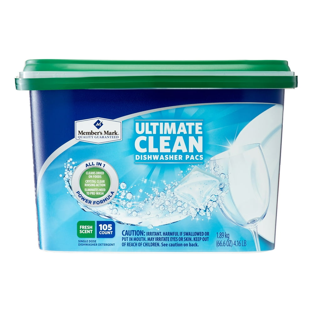 Member's Mark Ultimate Clean Dishwasher Pods, Fresh Scent, 105 Ct