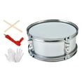 thumbnail image 4 of Caja de tambor portátil de 11 pulgadas con guantes de práctica para niños principiantes. Gris plateado, 4 of 9