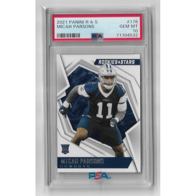 Graded 2021 Panini Rookies Stars Micah Parsons #178 Rookie RC Football Card  PSA 10 Gem Mint - Walmart.com