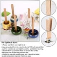 thumbnail image 6 of VABNEER Wood Candle Wicks with Iron Stand Sustainer for Handmade DIY Craft Making 13 x 130mm（50 Sets）, 6 of 7