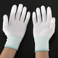 thumbnail image 3 of 4 Pair ESD PC Computer Working Anti-Skid Anti Skid Anti-Static White Gloves New, 3 of 8