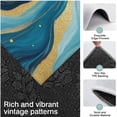 thumbnail image 3 of Blue Gold Wave Marble Pattern Kitchen Rugs Sets Of 3,Kitchen Runner Rugs Non Skid Washable,Decorative Kitchen Floor Mats for Kitchen,Sink,Laundry,17"x30"+ 17"x47" + 17"x59", 3 of 6