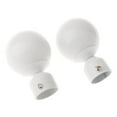 thumbnail image 4 of Langgg 2Pcs Curtain Rod Ends Drapery Pole Head for Dia. 28mm Rod Ball#White, 4 of 9