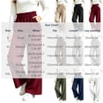 thumbnail image 3 of Women High Waist Paper Bag Waist Corduroy Wide Leg Trousers Elegant Ruffle Trim Straight-Leg Pants Vertical Rib Casual Pants Fall Outfits, 3 of 9