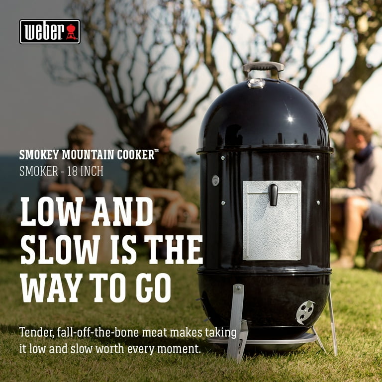 Weber Smokey Mountain Cooker Charcoal Smoker - Walmart.com