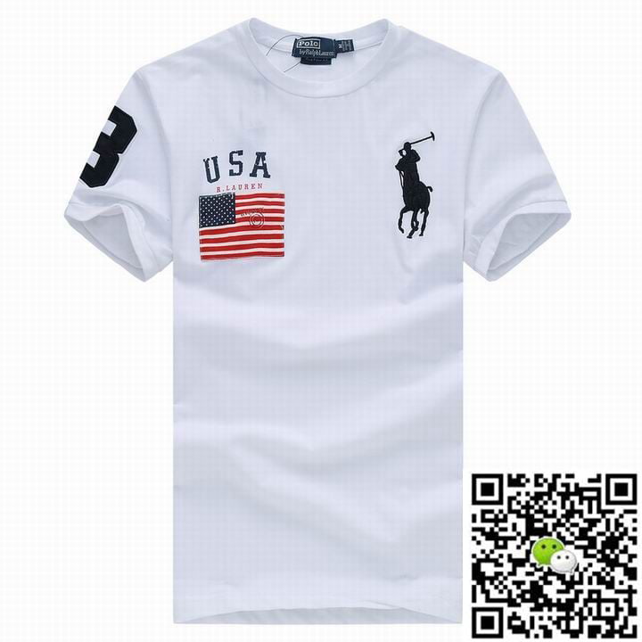 Polo Ralph Lauren Men's Custom Big Pony Logo USA Flag T-Shirt, Small - Walmart.com