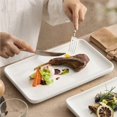 thumbnail image 2 of Plates Household Ceramic Steak Plate, Western Dinner Plate, Creative Ceramic Rectangular Plate Dishes(Small), 2 of 6