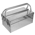 thumbnail image 1 of PTOOTP 1Set Stainless Steel Tool Box with Dual Layer Design for Efficient Storage and Organization, 1 of 5