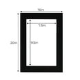 thumbnail image 3 of Black Acid Free 16x20 Picture Frame Mat with Black Bevel Cut Core for 8x10 Pictures - Fits 16x20, 3 of 4