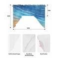 thumbnail image 6 of Blue Ombre Coastal Kitchen Curtains Swag Valance for Windows/Bathroom/Cafe, Summer Nautical Beach Ocean Seaside Rod Pocket Drape Panel Swag Curtains Valance for Bedroom/Living Room 56"x36", 6 of 6
