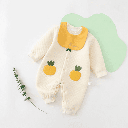 

Yidarton Baby Jumpsuit Autumn And Winter Warm Winter Cotton Autumn Newborn A Ha Clothes Baby Clothes Yellow