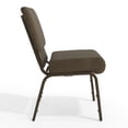 thumbnail image 5 of Emma + Oliver Stacking Auditorium Chair with 21" Seat - Brown Fabric/Silver Vein Frame, 5 of 10