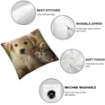 thumbnail image 4 of Nawypu  Animals Cat Kitten Dog Golden Retriever Puppy Farmhouse Pillow Cover Decorative Square Throw Pillow Cover for Sofa Couch Decoration 2pc, 4 of 6