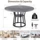 thumbnail image 2 of 47 - pulgada round dining mesa para 4: space - saving design con almacenamiento y gris metal legs, 2 of 7