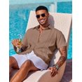 thumbnail image 6 of COOFANDY Mens Cuban Guayabera Shirt Short Sleeve Button Down Shirts Summer Beach Vacation Shirts, 6 of 6