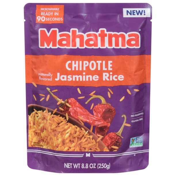 Mahatma ReadytoHeat Chipotle Jasmine Rice, 8.8 oz Bag