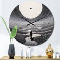 thumbnail image 1 of Designart "Mirage in the Desert III IV" Landscapes Oversized Wall Clock, 1 of 6