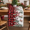 thumbnail image 2 of Red Plaid Christmas Dresser Scarf Farmhouse, Dining Table Decorations for Wedding/Parties, Snowman Xmas Tree Snowflake Winter Table Runner 36 Inches Long for Kitchen Dining, 13 x 36 In, 2 of 9