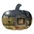 thumbnail image 3 of Sleepy Hollow Bridge By Billy Jacobs Printed on Wooden Pumpkin Wall Art - Orange, 3 of 3