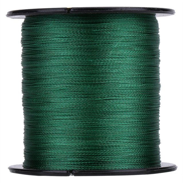Qiilu 1pc 300m PE Braided 4 Strands Super Strong Fishing Lines Multi-filament Fish Rope Cord Green ,Fishing Line, Multifilament Fish Line