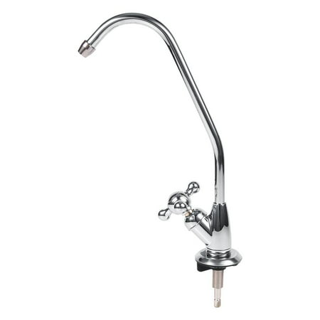 WALFRONT Kitchen Faucet Single Handle Chrome Kitchen Sink Faucet Gooseneck Spout Rotary Faucet Mixer