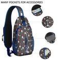 thumbnail image 2 of Sling Backpack,Dark Gray Christmas Gnome Pattern Crossbody Bag with Water Bottle Holder,Waterproof Sling Bag for Men/Women with Chest Phone Holder for Hiking,Travel, 2 of 6