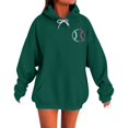 thumbnail image 3 of Holzkary Baseball Hoodies for Womens 2025 Collar Off The Shoulder Sweatshirt Baseball Mom Sweatshirt Funny Game Day Baseball Pullover Tops Fall Outfits Trendy Fashion Pullover Tops Green Xl, 3 of 9