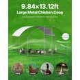 thumbnail image 4 of VEVOR Metal Chicken Coop, 9.8x13.1x6.5 ft Large Walk-in Chicken Runs with Cover, Doom Roof Hen House Enclosure with Security Lock, Outdoor Duck Rabbit Cage Poultry Pen for Backyard, Farm, Yard, 4 of 9